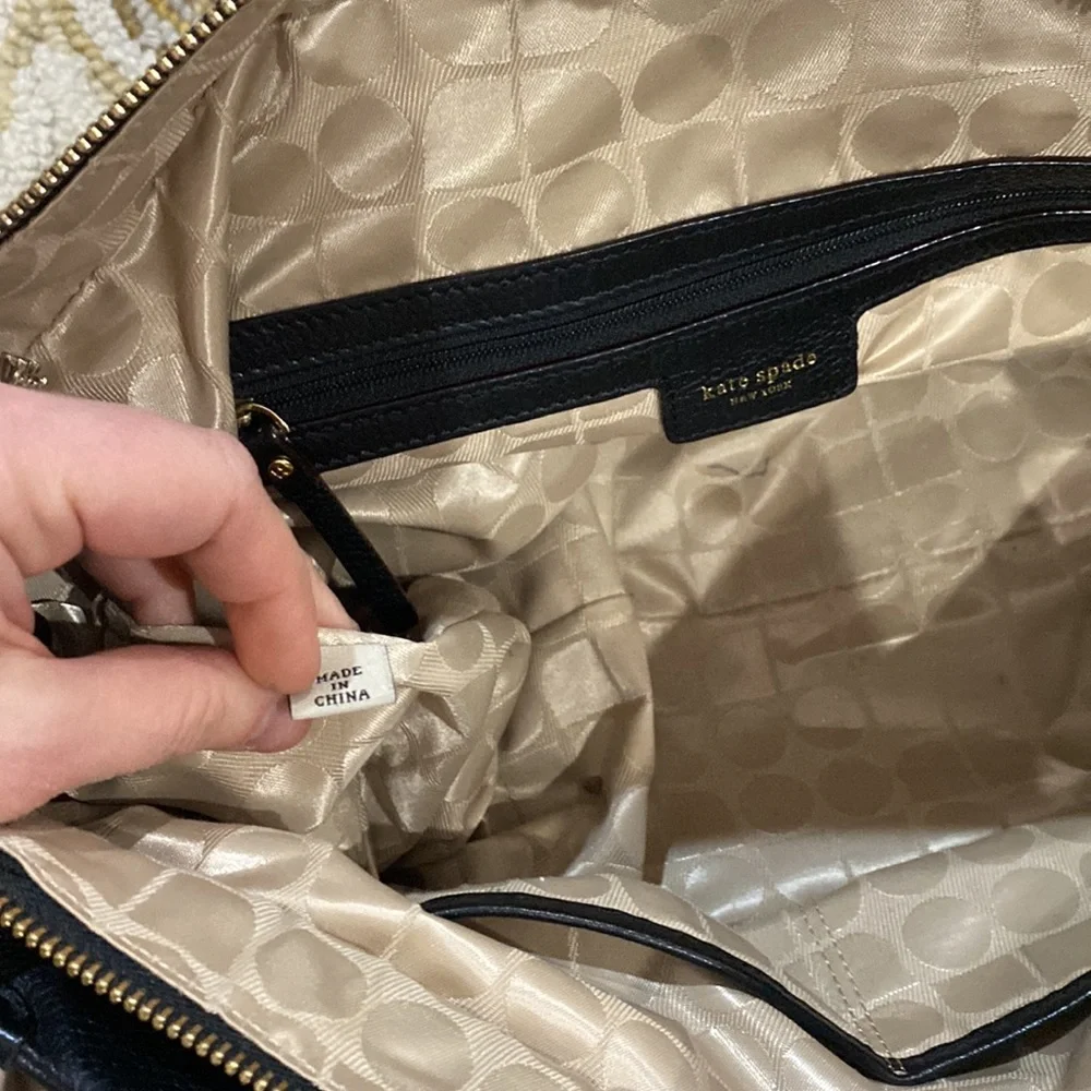 ♠️ Kate spade black leather large satchel bag gorgeous ♠️